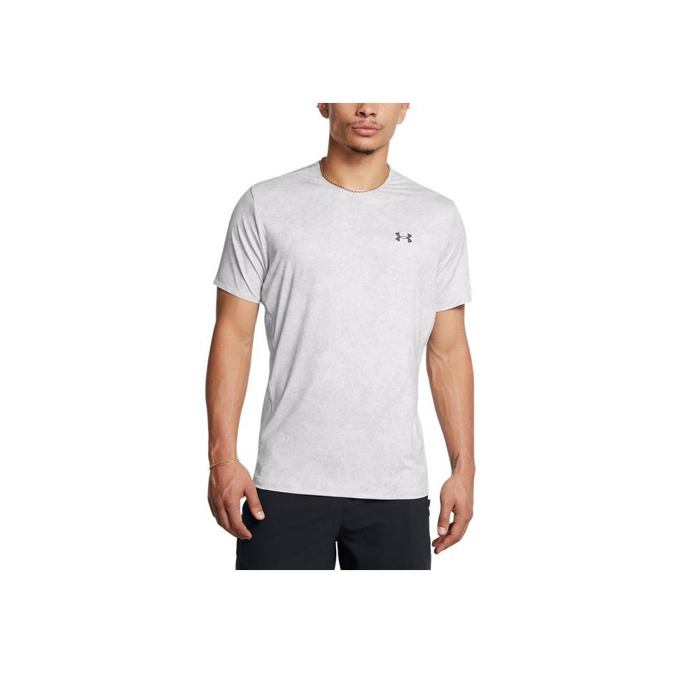 Under Armour Vanish Elite Vent Solid Comfortable Crew Neck Running Training Short Sleeve T-Shirt Men Tops Haze-Gray 1383669-014