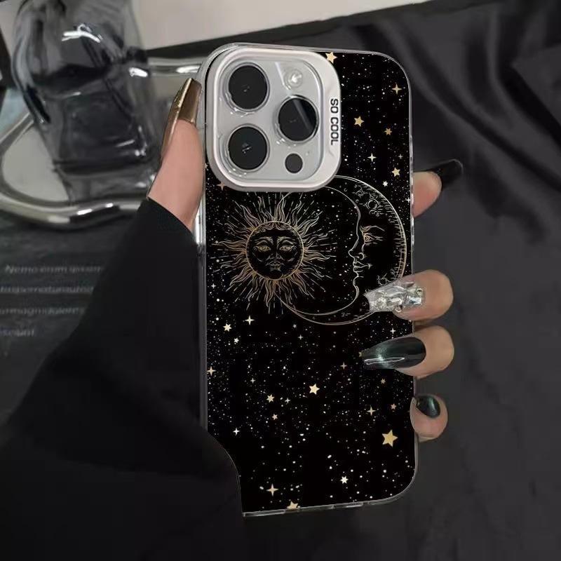 Starry Sky, Sun, and Moon Case for Apple iPhone 16 Pro, 17, 15, Premium, and 14 Pro