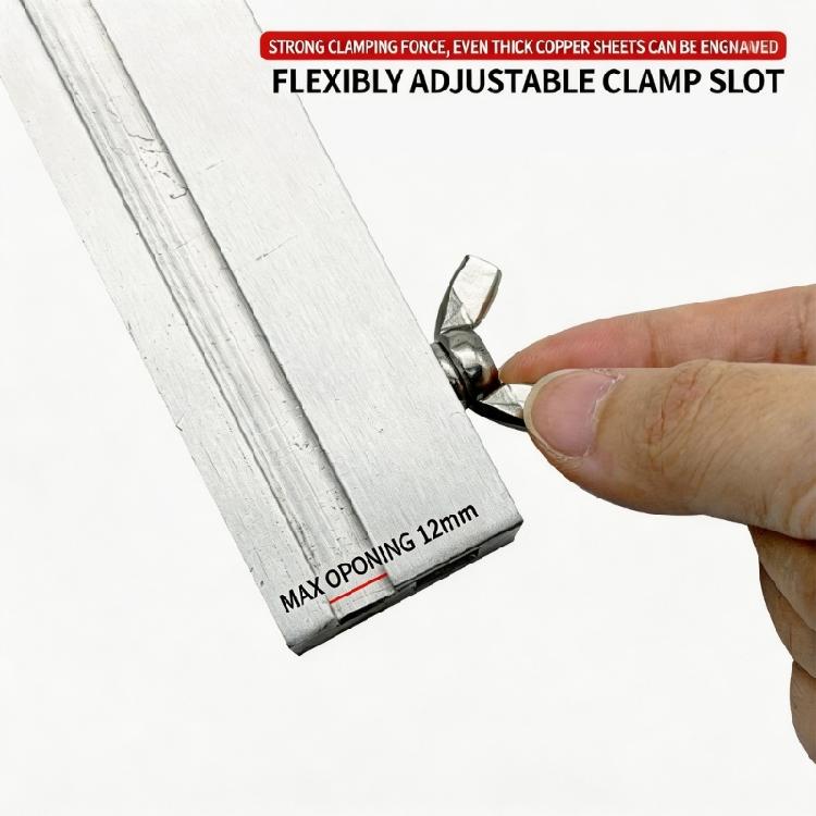 Jeweler Workpiece Holding Clamp Fixture for Engraving and Stamping, Manual Wing Nut Grooved Bar Tool for Jewelry Work