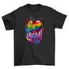 Be You, Be Proud Pride_63 Rainbow Heart T-Shirt Mens Womens Tees Top - Celebrate Your Colors In Styl