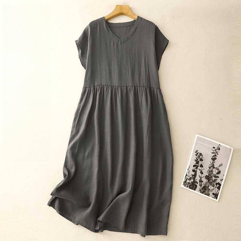 

Женское хлопковое платье с геометрическим принтом M темно-серого