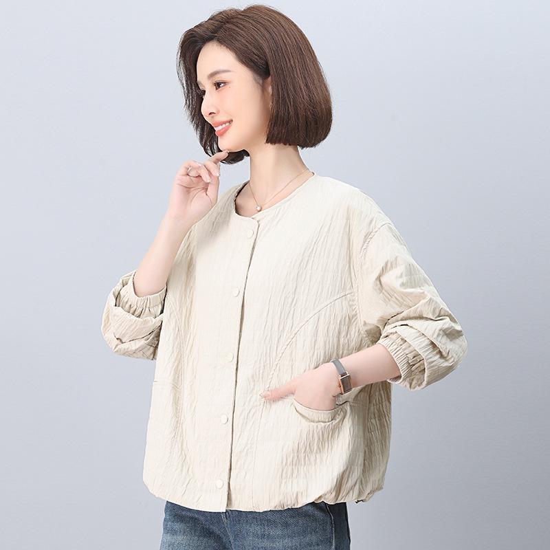 Casual Loose-Fit Jacket for Middle-Aged Women - 2025 Spring/Autumn Fashion Style