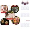 Christmas Ornament Ball With Modern Art Style In 6cm Transparent Plastic For Holiday Decor