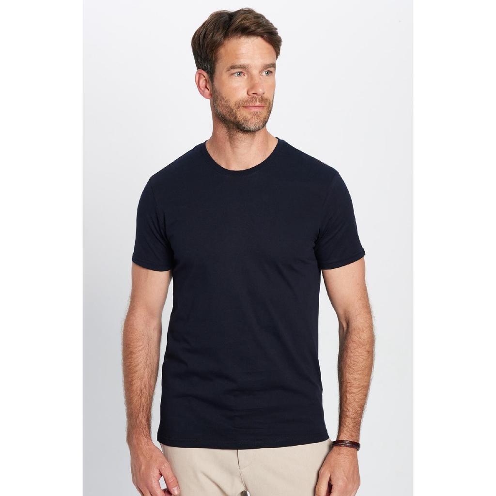 Unisex Slim Fit Slim Fit 100% Cotton Soft Textured White Crew Neck T-shirt