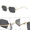 Xiaomi Women Rimless Square Sunglasses UV400 Gold Alloy Temples Multi Color Fashion Daily Shades
