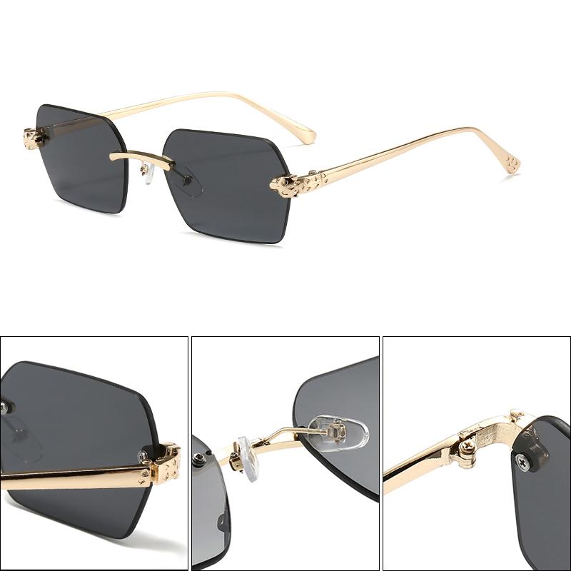 Xiaomi Women Rimless Square Sunglasses UV400 Gold Alloy Temples Multi Color Fashion Daily Shades