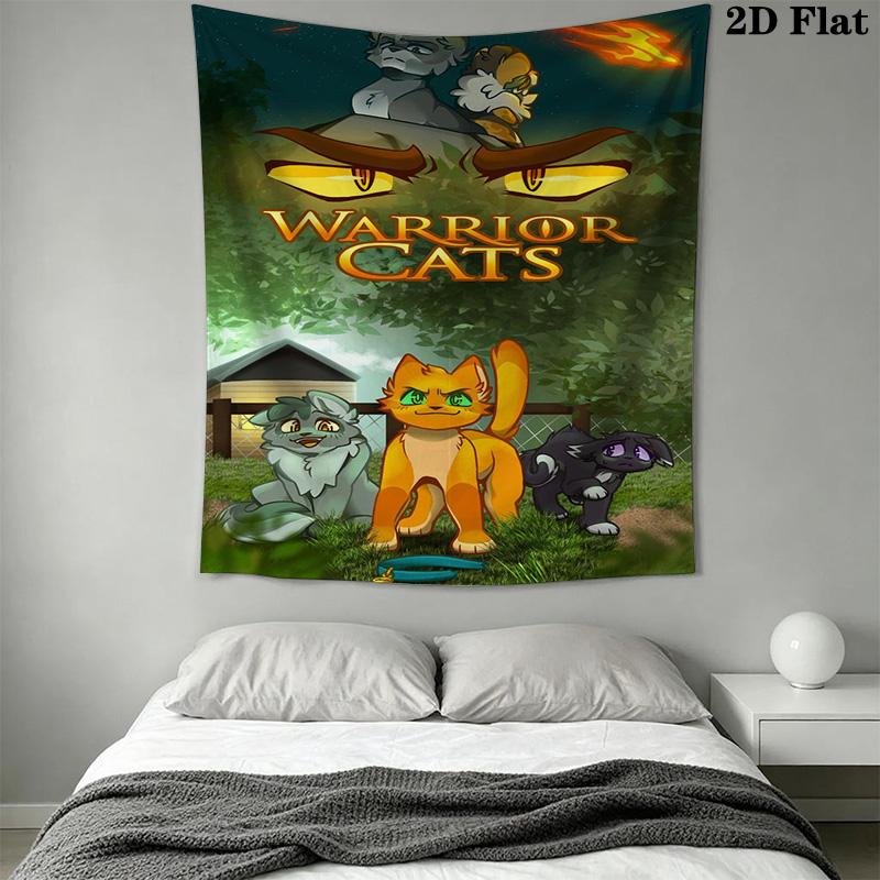 Warrior Cats movie Pattern Home Decor Tapestry, Wall Hanging, Decorative RV Wall Cloth.XGT0914576