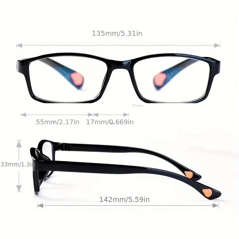 Retro 100-400  Adjustable Glasses for Middle-Aged and Elderly Men and Women Durable PC Material Comfortable Decorative Glasses