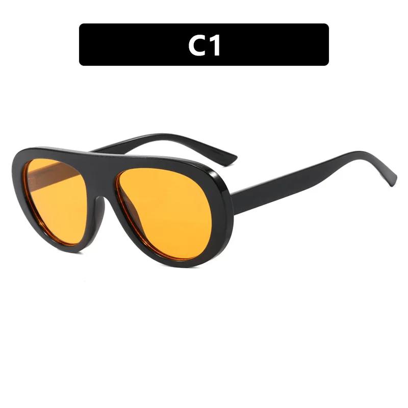 Vintage Markowe Projektanckie Okulary Pilotki z Płaskim Topem Kobiety Dla Mężczyzn Moda Popularne Luksusowe Okulary Przeciwsłoneczne Punkowe Outdoorowe Okulary do Jazdy