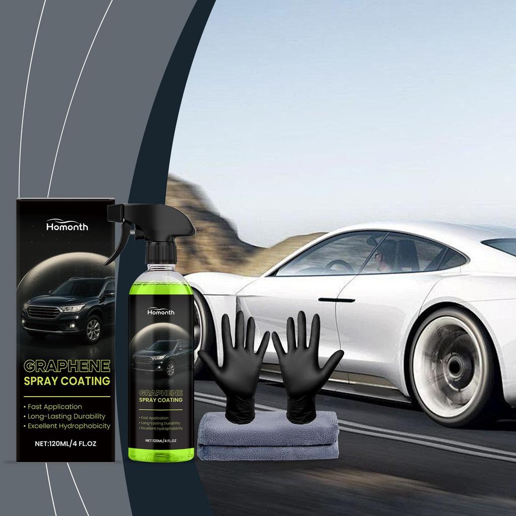 Homonth Automotive Graphene Ceramic Coating Spray, Long-Lasting Hydrophobic Protection, Car Hydrophobic Agent, Ceramic Coating Spray for Cars