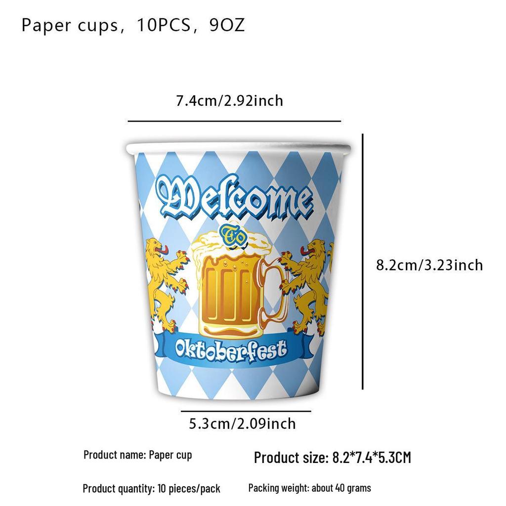 Oktoberfest Party Supplies: Beer Festival Banners, Balloons, Cake Toppers, and Flags.