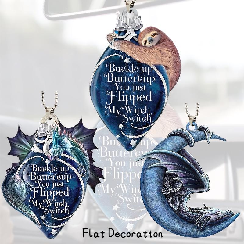 Blue Moon And Dragon Lover Car Ornament Holiday And Home Decoration Hanging Pendant