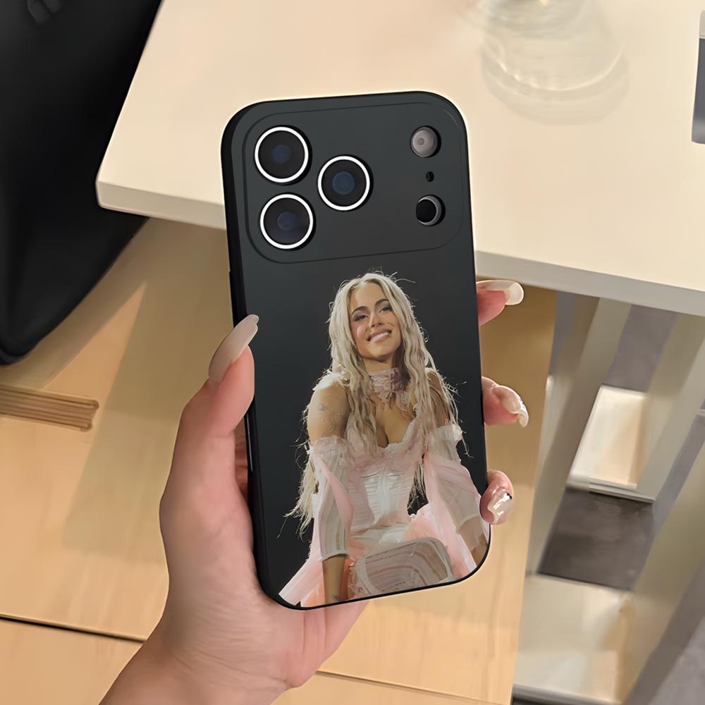 Singer T-TINI M-Martina Phone Case For IPhone 17 Air 16 E Pro Max 15 14 13 Mini 12 Pro 11 Max Plus Black Soft Shell