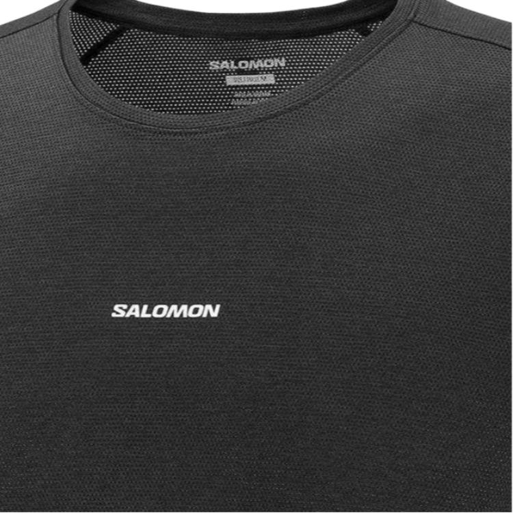 Salomon Shkout Core Comfortable Breathable Lightweight Quick-Dry Short Sleeve T-Shirt Men Tops Deep-Black C24237
