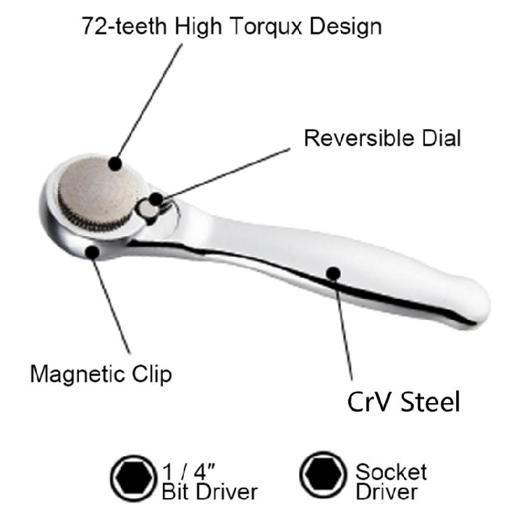 Precise Ratcheting Wrench Tool Set With 72 Tooth Mechanism Magnetic Bits And Ergonomic Grip For Electronics Maintenance