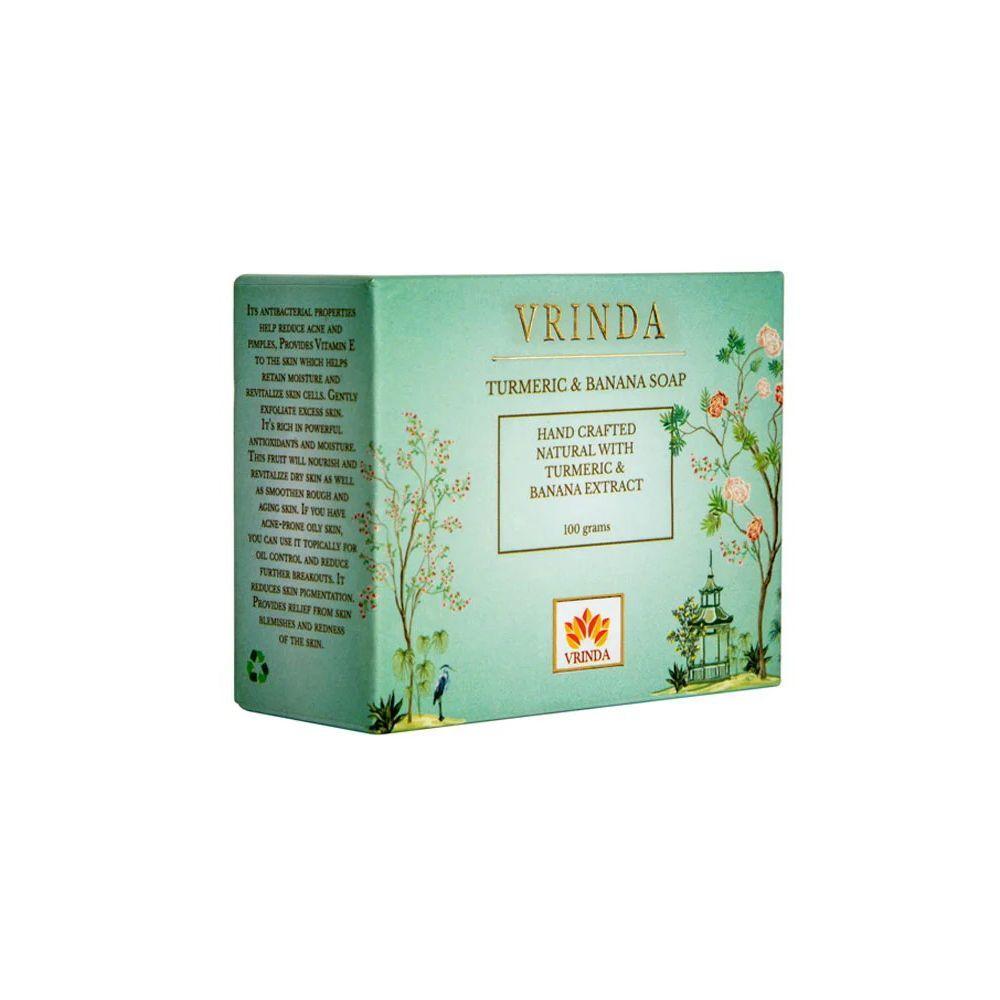 Handgjord tvål med gurkmeja och bananextrakt (100 g), Gurkmeja & banantvål, Vrindaam