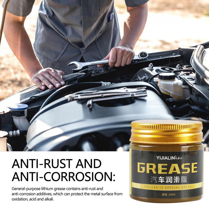 Automotive Grease 100g Waterproof Lubricant High Temp Grease Wheel Bearing Grease for Automobile Hub Bearings Metal Surfaces