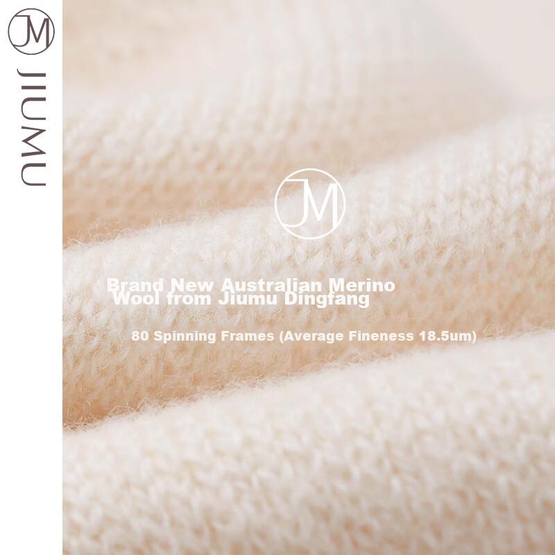 JIUMU Pure Wool Scarf for Women, Autumn And Winter Ladies' Warm Neck Warmer, Lightweight Winter Neck Protection Short Scarf