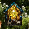 Decorative Acrylic Rainbow Prism Nativity Scene Sun Catcher, Stained Glass Effect Suncatcher, Hanging Decor Window Ornament for Home Religious