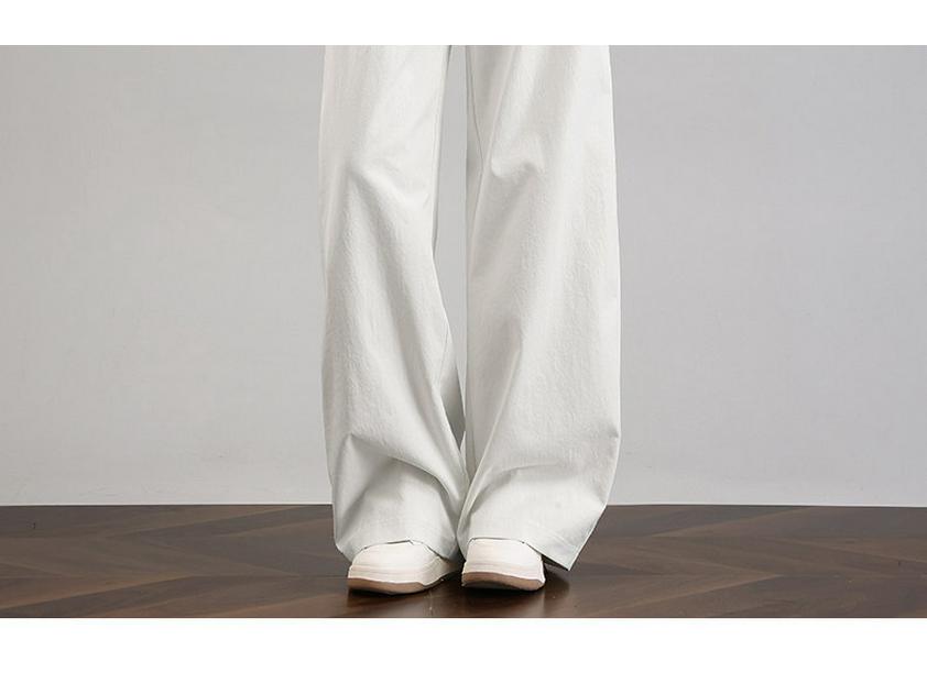 Spring/Summer 2026 Tall Women's White Wide-Leg High-Waisted Casual Suit Pants
