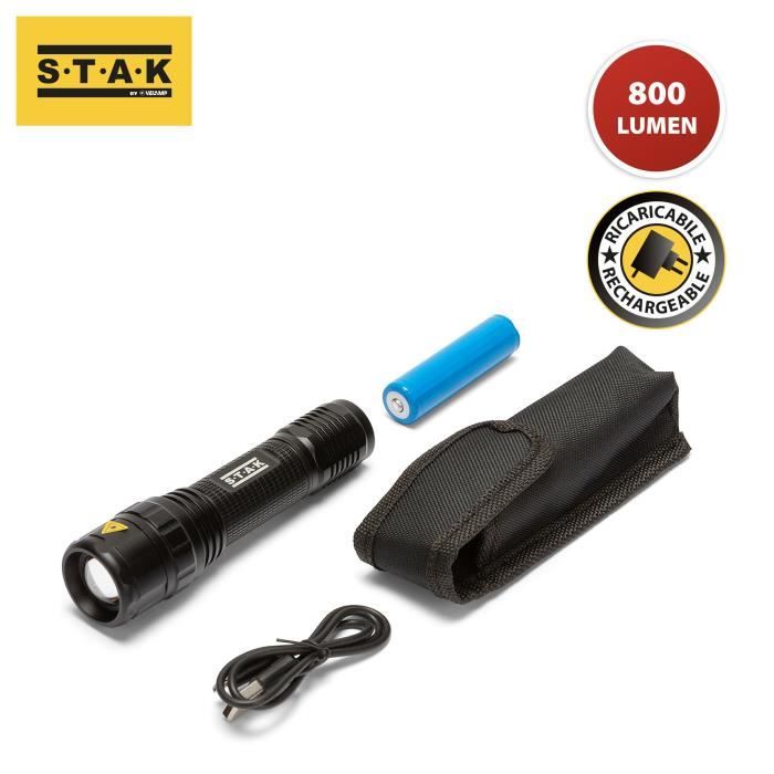 Lampe de poche LED rechargeable - VELAMP - PANTHER - 10W CREE - Zoom - Extérieur