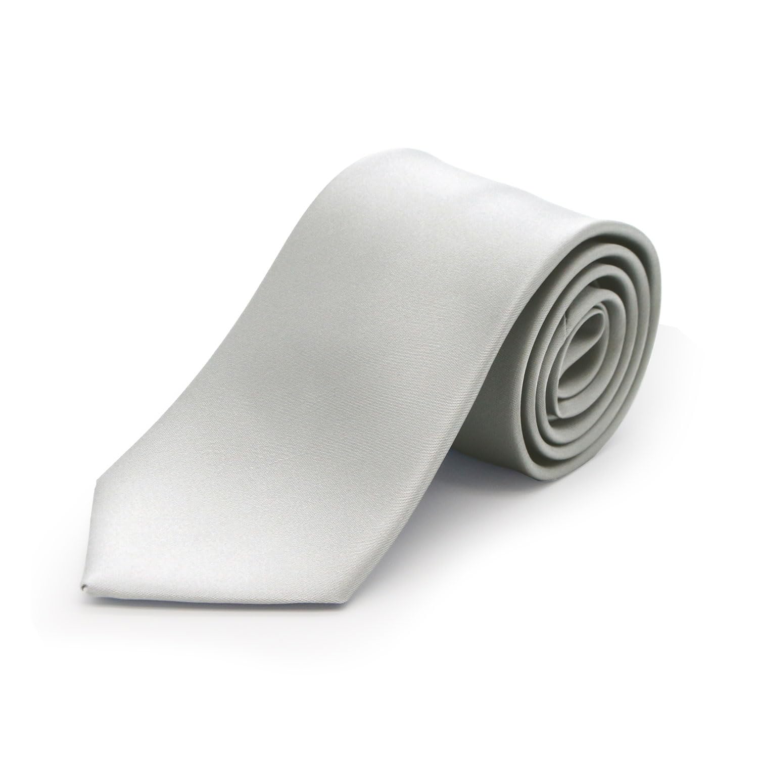 [Gran creer] Necktie, Made in Japan, Fujiyama Weave Silk, Plain, Gran Creer (Silver)