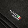 Tapis de sol - Logo - Fiat Punto I - Velours noir - 4 pièces - Ajustement précis