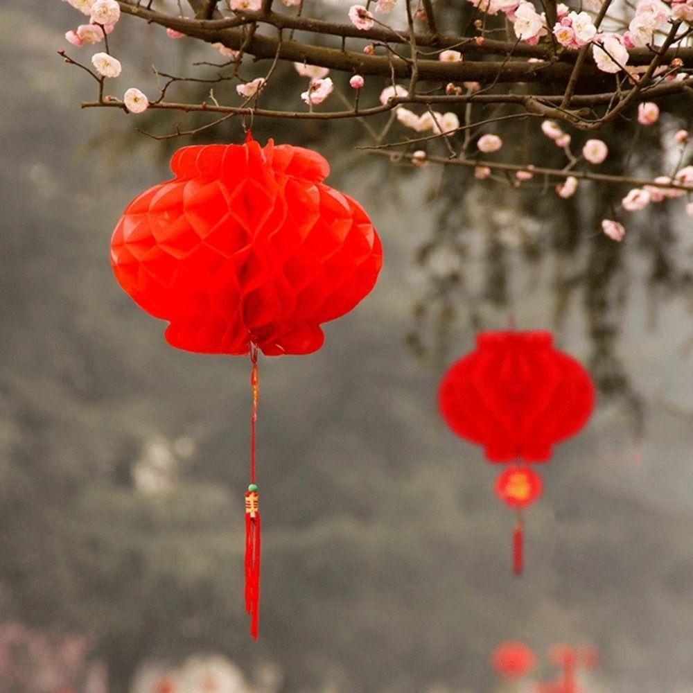 10Pcs Chinese New Year Decoration Red Lanterns Wall Decor Asian Decor Lantern Festival Lanterns