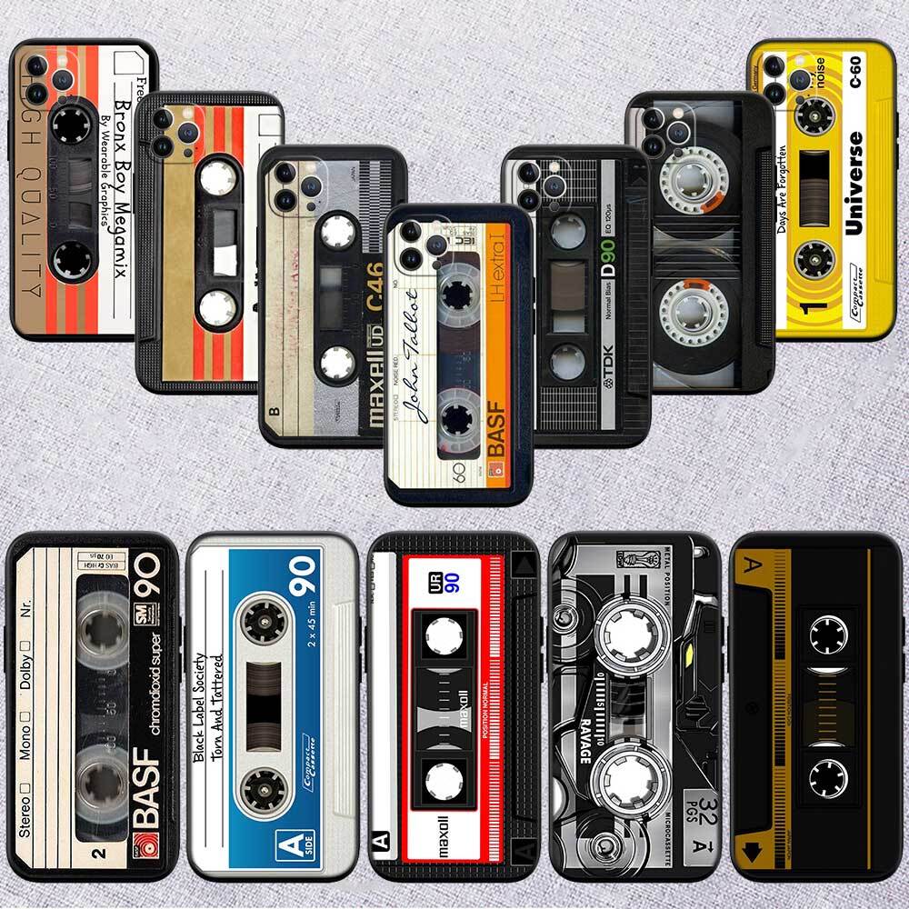 Cassette Vintage Tape Phone Case for Redmi Note 12 12S 12C 13 13C 13R 14 14S 14R 14C 11A 13X A3 A3X A4 A5 Pro Max Plus