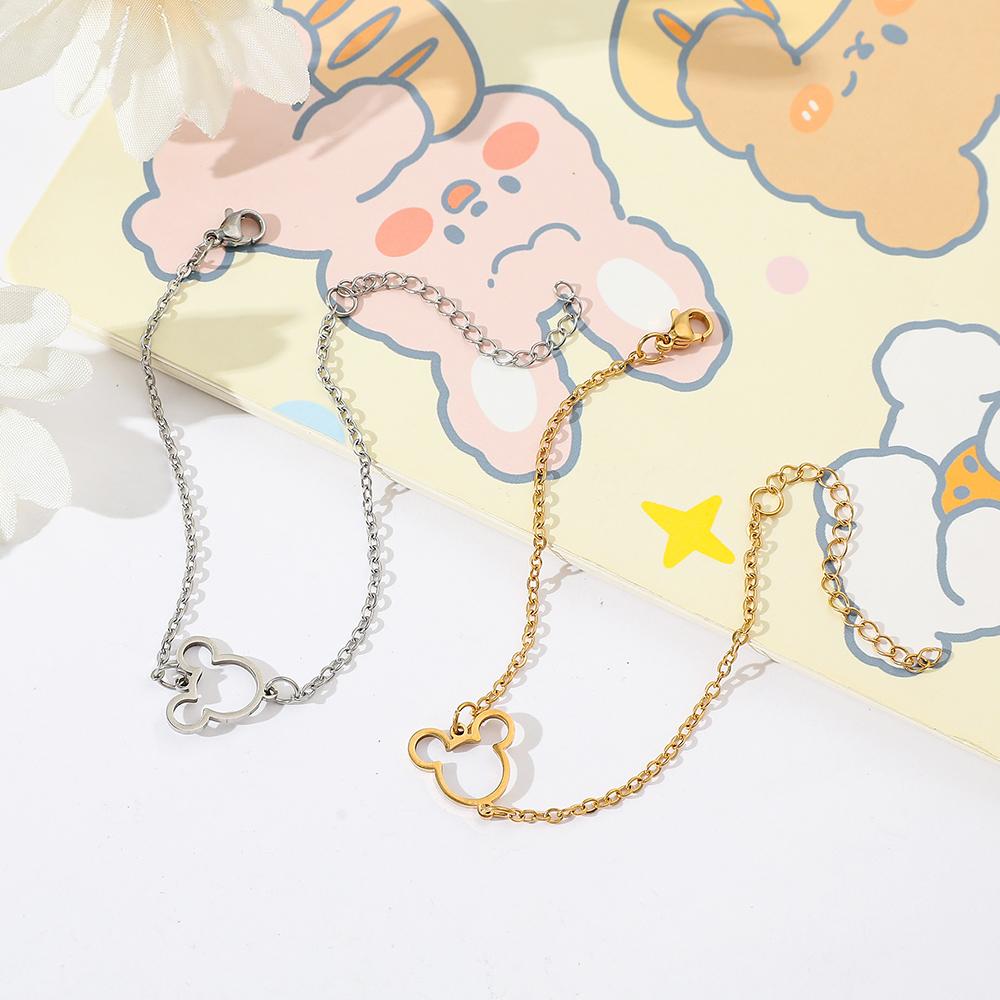 Anime Character Bracelet Fashion Cute Gold Silvery Bangle For Women Girls Jewellery Gifts