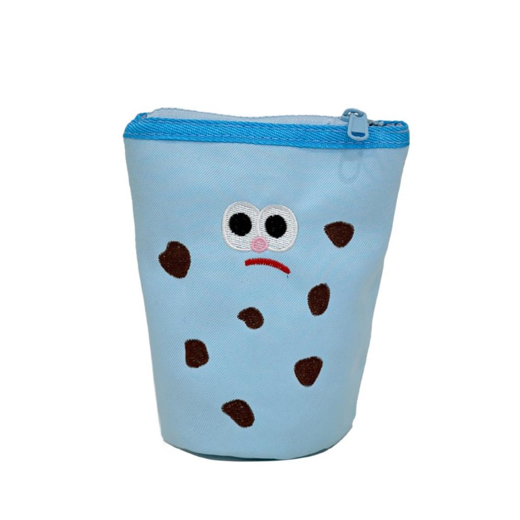 Cookies Creative Pencil Bag Female High-value Student Foldable Pencil Bag Large Capacity Makeup Brush Storage Bag