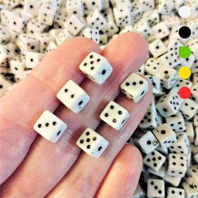 50/300/600pcs 8mm Mini Six Sides Acrylic Dice Multicolor Entertainment Supplies for Board Card Game Gathering Festival Party XJM