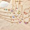 GEMCHIC Women's Ocean Style Beach Seashell Starfish Necklace Titanium Steel Stainless Steel 18K Gold Plated Bracelet