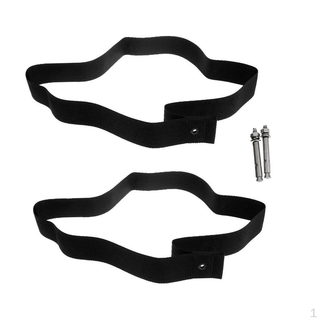 

2 Pieces Black Webbing Straps Surfboard Longboard Wall Storage Keeper Surfing Accessories