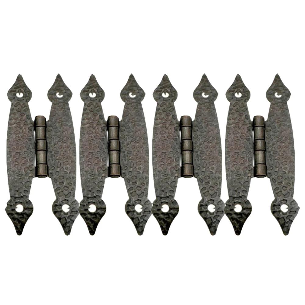 

4 шт. Петля-бабочка Столярная петля 3,5 дюйма Античное железо H-образная петля для шкафа Дверца шкафа Музыкальная шкатулка Винный кейс Фурнитура