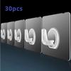 Transparent Self Adhesive Hooks Door Wall Mounted Hanger Hook Suction Heavy Load Rack Kitchen Bathroom Organizer Holder