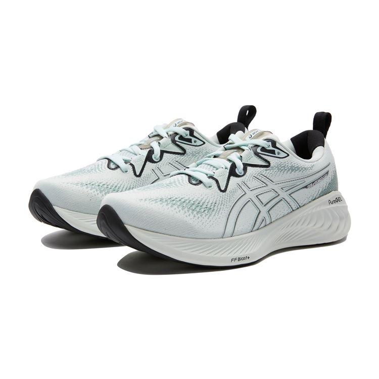 Asics Gel-Cumulus 25 Casual Comfortable Versatile Mesh Low-Top Running Shoes Men sneaker Light-Gray Green 1011B621-301