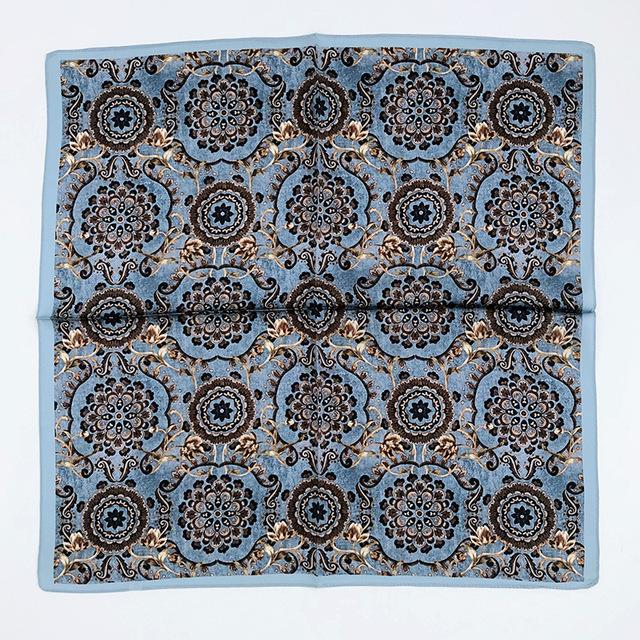 2026 Novo Lenço 100% Seda Pura Feminino Pescoço Cabelo Foulard Bandana Quadrado Pequeno Headband Hijab Estampado Poncho Lenços Pashmina
