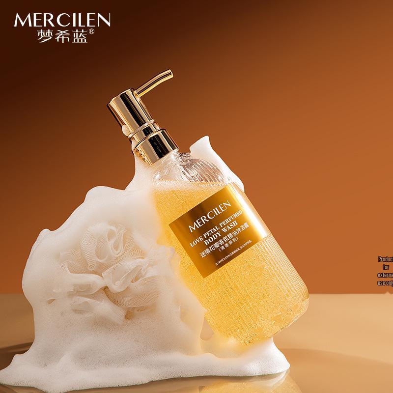 Mengxi Lan Passion Flower Essential Oil Shower Gel - Moisturizing, Deep Cleansing, Long-lasting Fragrance.