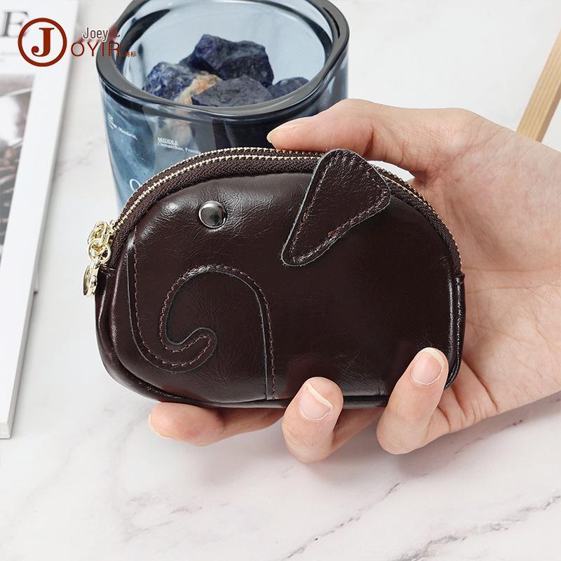 Joyir Women's Genuine Leather Coin & Lipstick Purse - High-End Cowhide Small Wallet