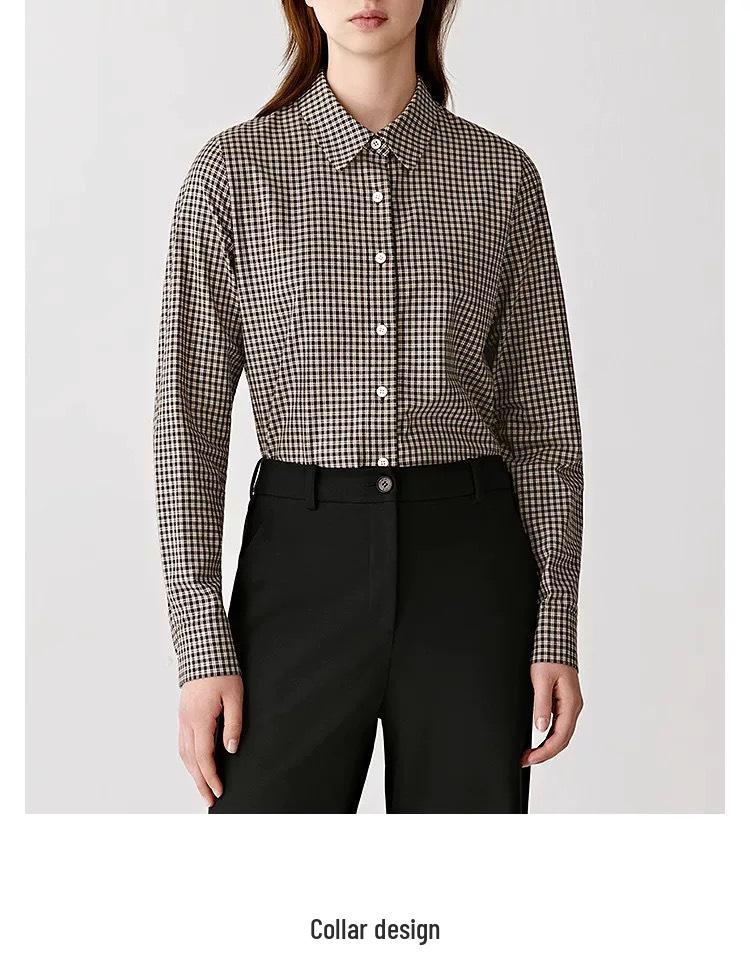 IC Xiaoye 2025 Autumn Women's Cotton Twill Long Sleeve Shirt