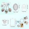 Wedding Bouquet Lace Oval Bridal Charm Bridal Bouquet Charm Angel Wing Photo Bouquet Charm Commemorative Pendant