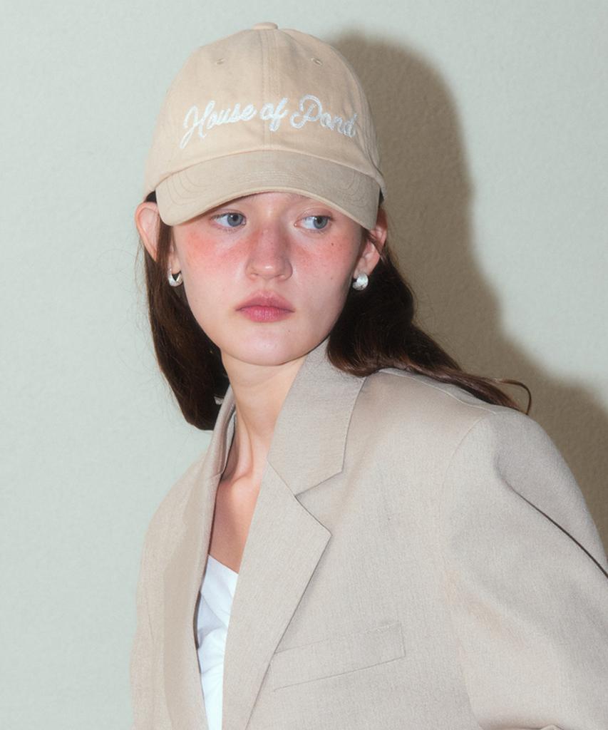 Hauseuobeupondeu Chain Logo Ball Cap_Beige