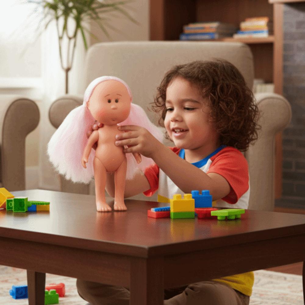 Curly Hair Mia Potato Dolls Dress Up Action Figure Body Fashion 24cm Bean Eye Vinyl Doll  DIY Toys