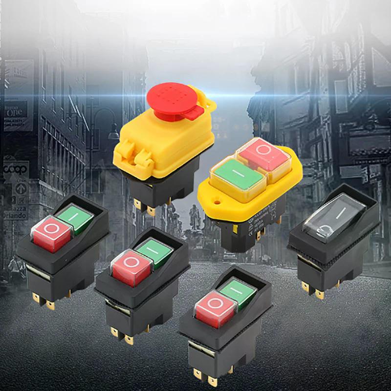 220V-250VAC Single Phase Safety Zero Voltage Switch With Plug Machine Off Switch For Quickly Turn Off Lathe Milling Table Cutter
