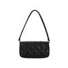 Tory Burch Metal Micro Logo Diamond Pattern Lambskin Shoulder Bag Women Bags Black 158137-001