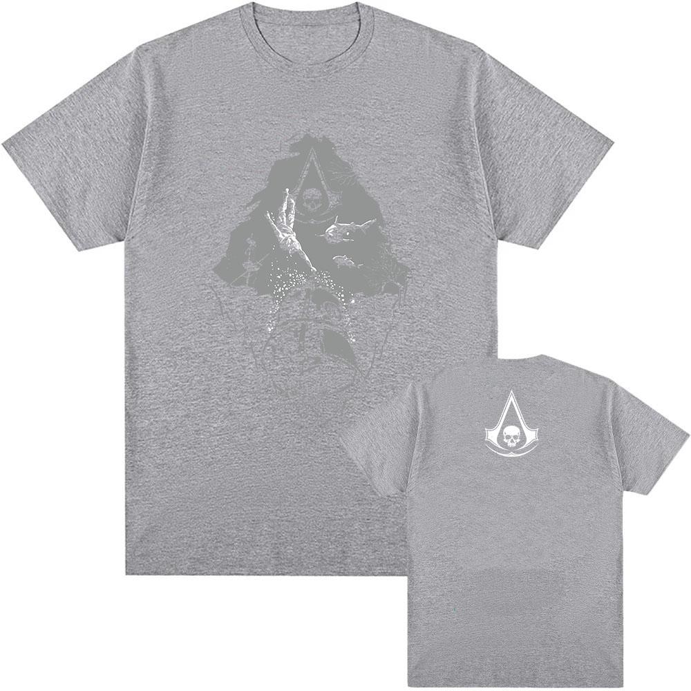 Diving Bell Design Graphic Tshirts Game Assassin'sCreed Black Flag Resynced T-shirt Unisex Streetwear Cotton Men Women Tees Top