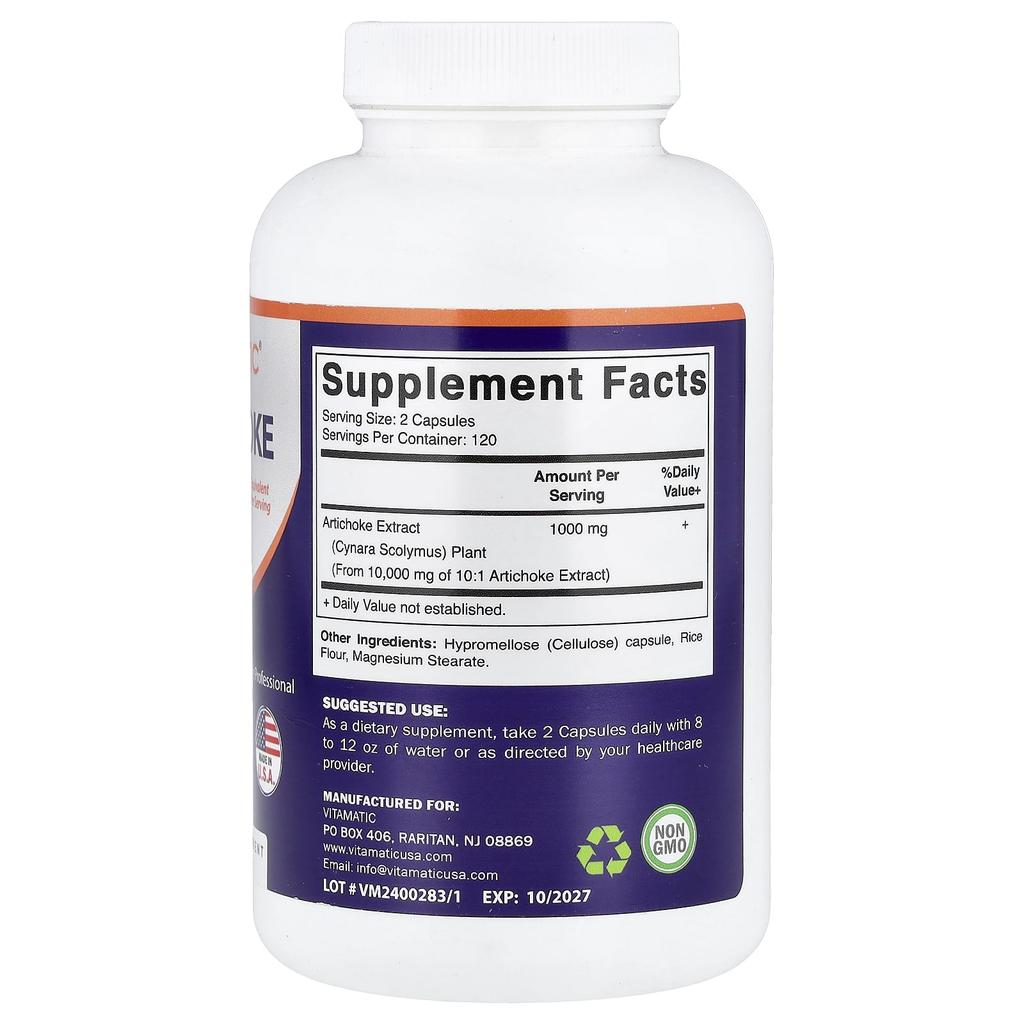 Vitamatic, Artichoke, Veggie Capsules, 240 Capsules (5,000 mg per capsule)