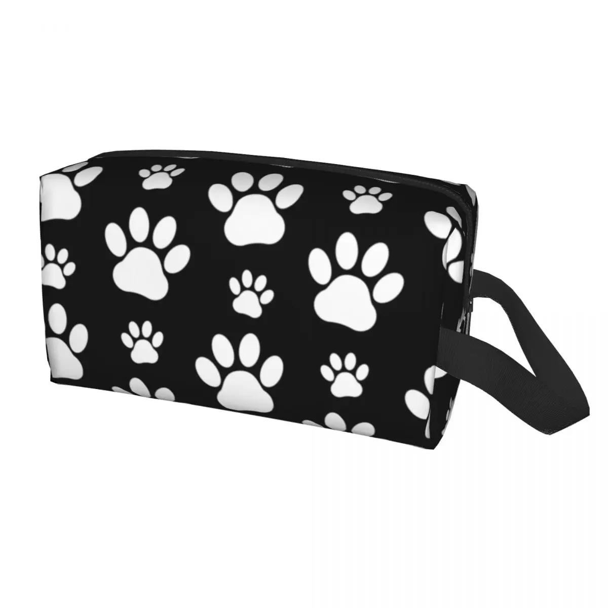 

Travel Puppy Pretty Paw Pattern Toiletry Bag Kawaii Dog Paws Prints Pet Makeup Cosmetic for Beauty Storage Dopp Kit Case S разноцветный