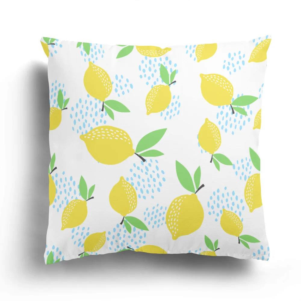 Cartoon Fruit Series Lemon Banana Watermelon Orange Pillowcase Cushion Cover Home Decor Sofa Moda